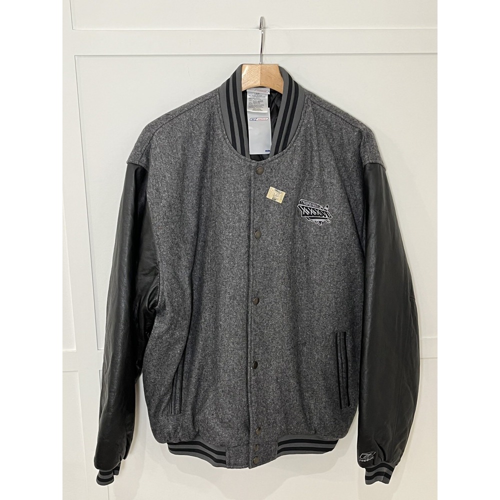 NEW! Vtg Reebok  Superbowl XXXVI 36 2002 Wool Blend Varsity Jacket Coat Sz Large